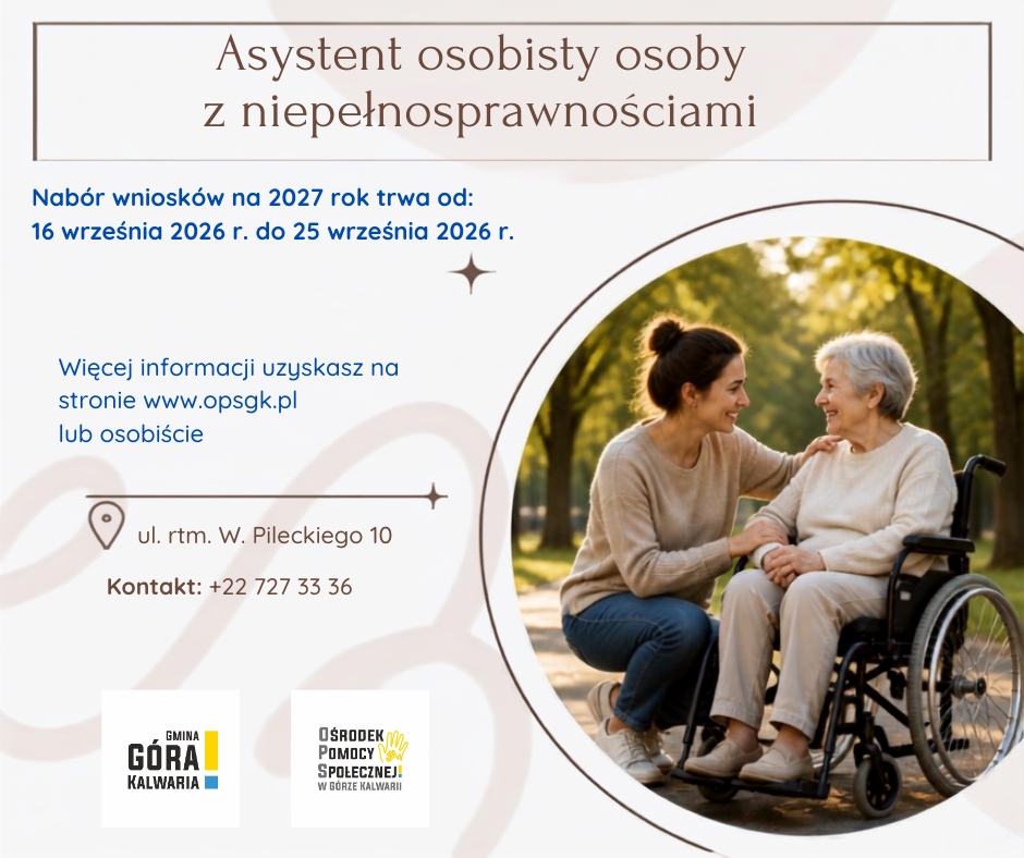 Informacja o naborze na asystenta osobistego