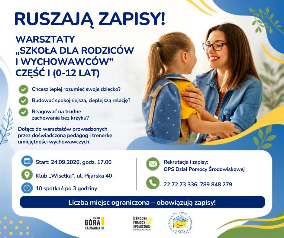 Plakat informujący o warsztatach